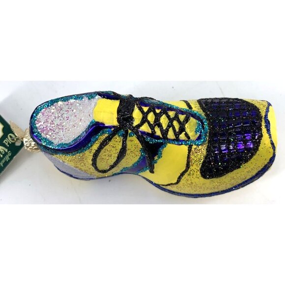 Running Shoe Old World Christmas 4" Blown Glass Ornament OWC 2013 - Picture 4 of 9